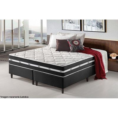 Colchão Casal Molas Ensacadas  MasterPocket Classic Euro Pillow Black (138x188x22) - Anjos