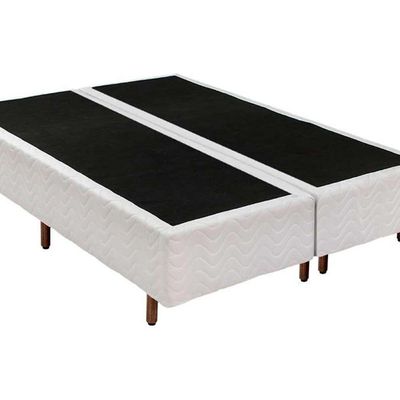 Cama Box Base Queen Universal Bordado White (158x198x25) - Polar