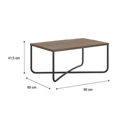 Mesa Centro Sala Connect 1271 Ouro Velho/Noce - Carraro