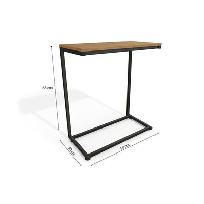 Mesa Lateral p/ Sala Industrial LI025 de Apoio Notebook Freijo/Preto - Kappesberg