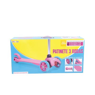 Patinete 3 Rodas Play&Fun Rosa