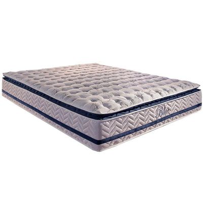 Cama Box Casal: Colchão Molas Ensacadas Paropas MasterPocket  Blue + Base CRC Rústico White(138x188)