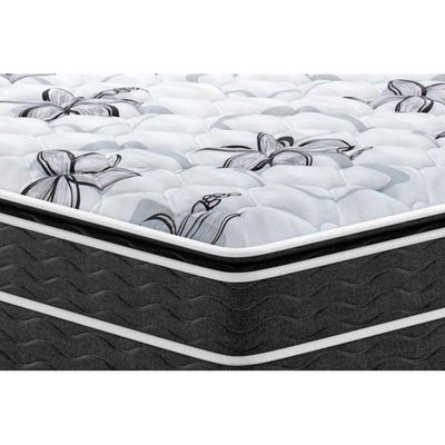 Cama Box Casal: Colchão Ortopédico Probel Guarda Costas Extra Firme + Base CRC Suede Black(138x188)