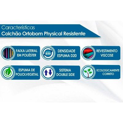Colchão Infantil Espuma D20 Physical Resistente (70x150x12) - Ortobom