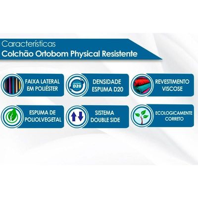Colchão Physical Resistente (2un) + Beliche Ema Branco
