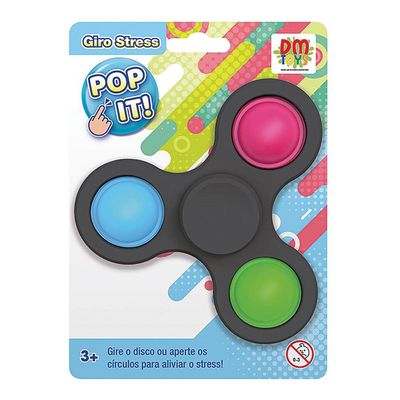 Spinner Pop it Giro Stress DM Toys DMT6185 Sortido