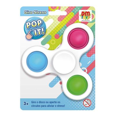 Spinner Pop it Giro Stress DM Toys DMT6185 Sortido