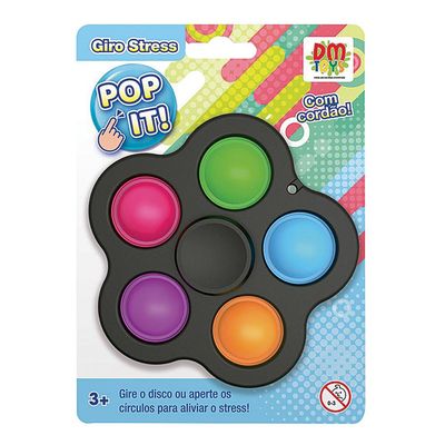 Spinner Pop it Giro Stress Flor DMToys DMT6186 Sortido