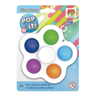 Spinner Pop it Giro Stress Flor DMToys DMT6186 Sortido