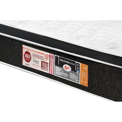 Colchão Casal Espuma D33  Black White AIR Euro Pillow (138x188x23) - Castor