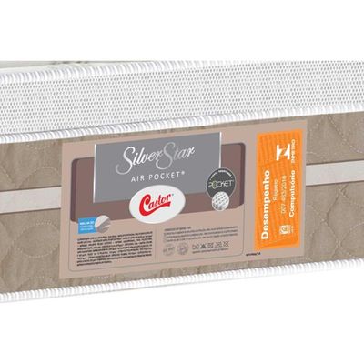 Colchão Solteiro Molas Ensacadas  Pocket Silver Star Air Euro Pillow (88x188x32) - Castor