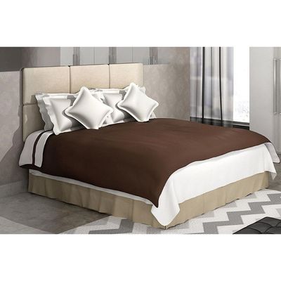 Painel de Cama Box Estofada Casal/Queen Lucca (6 Unidades) Capuccino/Animale Chocolate - Rufato