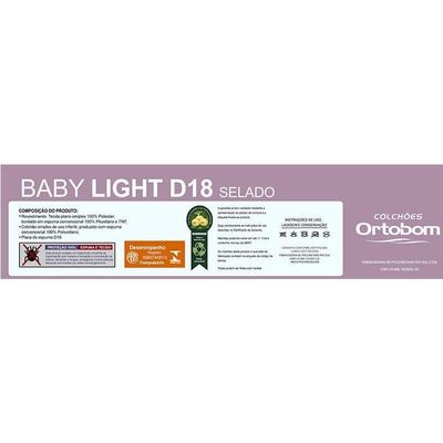 Colchão do Bebê D18 Baby Light Saúde Infantil - 70x130x10 - Ortobom