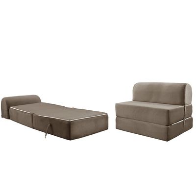 Sofá Cama Casal New Extra Suede Cinza - Paropas