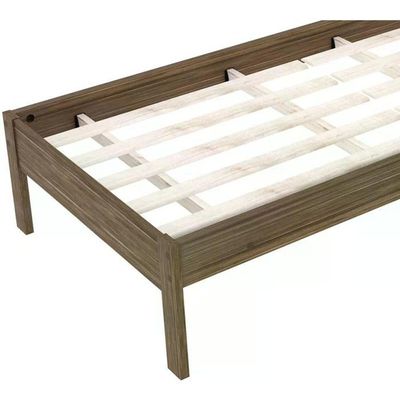 Cama Solteiro Com Auxiliar Cm8006 Cm8008 Qt8 Nogal Branco Tecno Mobili Nogal Branco