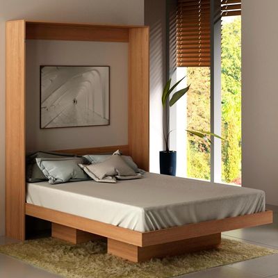 Cama Retratil De Parede Casal Cm8016 Amendoa