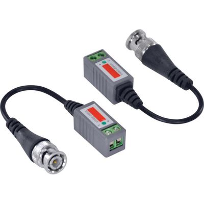 Video Balun com Extensa?o Passivo BNC X Cabo LAN PAR