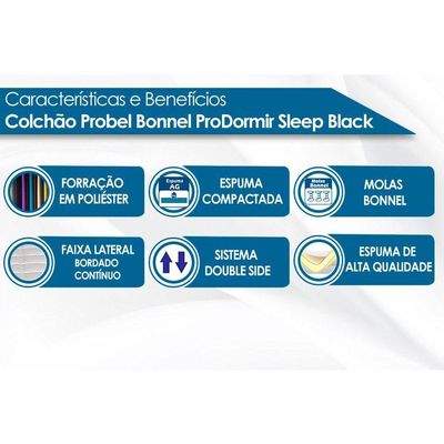Colchão King Molas Prolastic  Sleep Black (193x203x22) - Probel