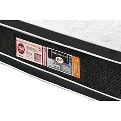 Colchão King Espuma D33  Black White AIR Double Face Euro Pillow  (193x203x27) - Castor