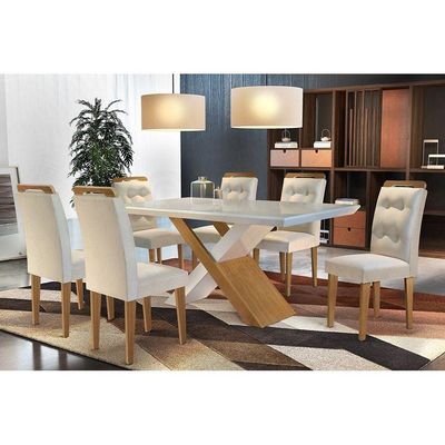 Cadeira Sala de Jantar Imperatriz Kit 2 Un Imbuia/Capuccino Chocolate - Rufato