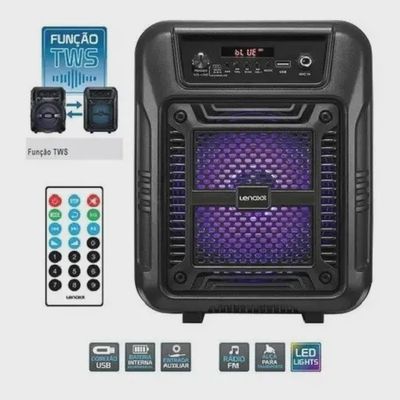 Caixa Acústica Bluetooth 80W Lenoxx CA60