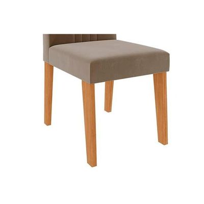 Kit 2 Cadeiras Sala Jantar Nicole  2 Un Savana/Suede Joli - Cimol