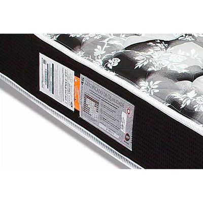 Cama Box Casal: Colchão Espuma Luckspuma D45 Gran Luck + Base CRC Suede Black(138x188)