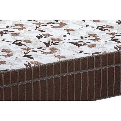 Cama Box Queen: Colchão Espuma Polar D33 Pérola + Base CRC Courano Brown(158x198)