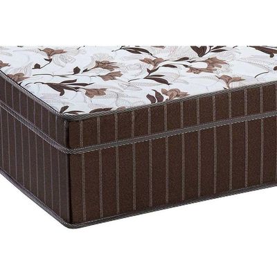 Cama Box Queen: Colchão Espuma D33 Polar  Pérola + Base CRC Courano Brown(158x198)