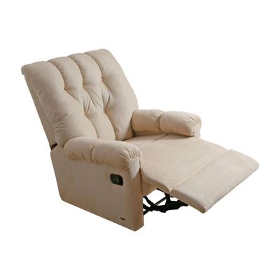 Poltrona Reclinável p/ Sala  Atlanta Pietra Zero Wall Giro e Balanço Courano Bege - Probel