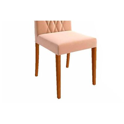 Kit 6 Cadeiras Sala Jantar Juliana  6 Un Madeira/Suede Joli - Cimol