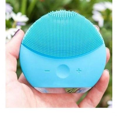 Massageador Facial E Esponja Elétrica Azul Bivolt