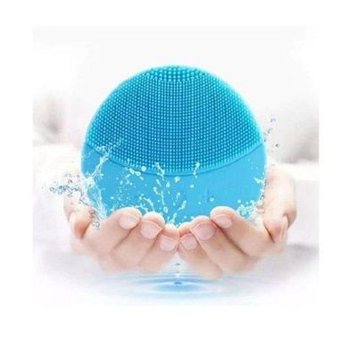 Massageador Facial E Esponja Elétrica Azul Bivolt