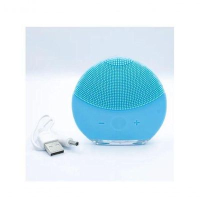 Massageador Facial E Esponja Elétrica Azul Bivolt
