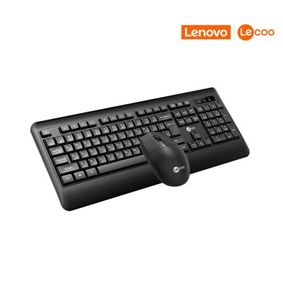 Kit Teclado e Mouse sem Fio Preto - Lecoo - Modelo KW202