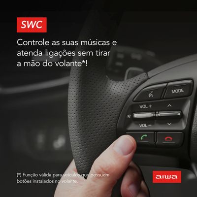 Central Multimídia Car Áudio AIWA CA-DD-01 4X25W BT Mic Bivolt