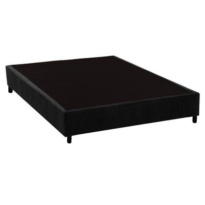Cama Box Base Casal Universal Suede Black (138 (2 vol 69x188x20)) - Costa Rica