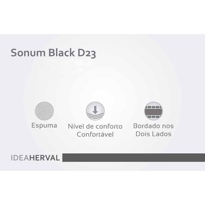 Colchão Solteiro Espuma D23  Sonum Liso (88x188x14) - Herval