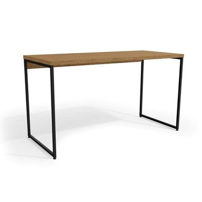 Mesa de Computador Solteiro Industrial LI003 Freijo/Preto - Kappesberg