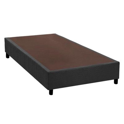 Cama Box Base Solteiro Universal Suede Gray (96x203x20) - Costa Rica