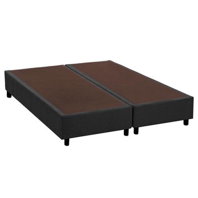 Cama Box Base Queen Universal Suede Gray (158x198x20) - Costa Rica