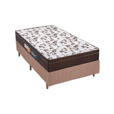 Cama Box Solteiro: Colchão Anatômico Polar D28/EP  Orthoface + Base CRC Fantasy Clean(88x188)