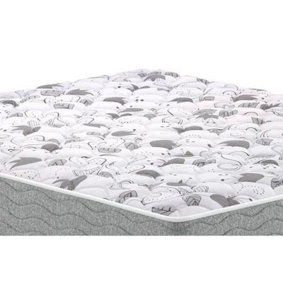 Cama Box Solteiro: Colchão Espuma D45 Probel  Guarda Costas Plus + Base CRC Suede Gray(88x188)