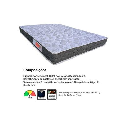 Colchão Casal Espuma D23  ComfortPedic (138x188x24) - Orthoflex