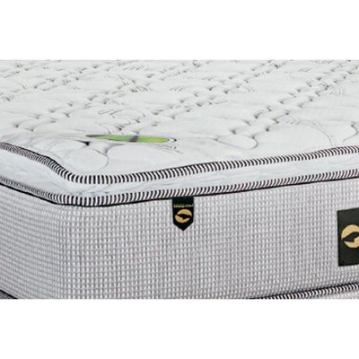 Cama Box Queen: Colchão Molas Bonnel Luckspuma  Trade + Base CRC Suede Gray(158x198)