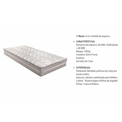 Colchão Queen Ortopédico D28 / AG 65 Master Double Face Gray (158x198x20) - Paropas
