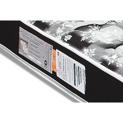 Colchão Queen Espuma D33 Supreme Prtó Saúde Black (158x198x17) - Luckspuma