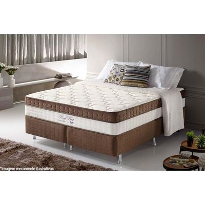 Colchão Solteiro Molas Ensacadas  MasterPocket King Best Euro Pillow Brown (88x188x33) - Anjos
