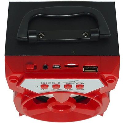 Caixa de Som Portátil Bluetooth Mp3 USB Radio Fm Aux D-BH1064 - Vermelha