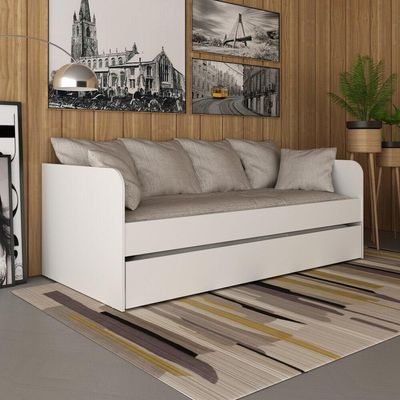 Bicama Solteiro Para Colchão 88x188cm Multimóveis Cr40105 Branca Branco